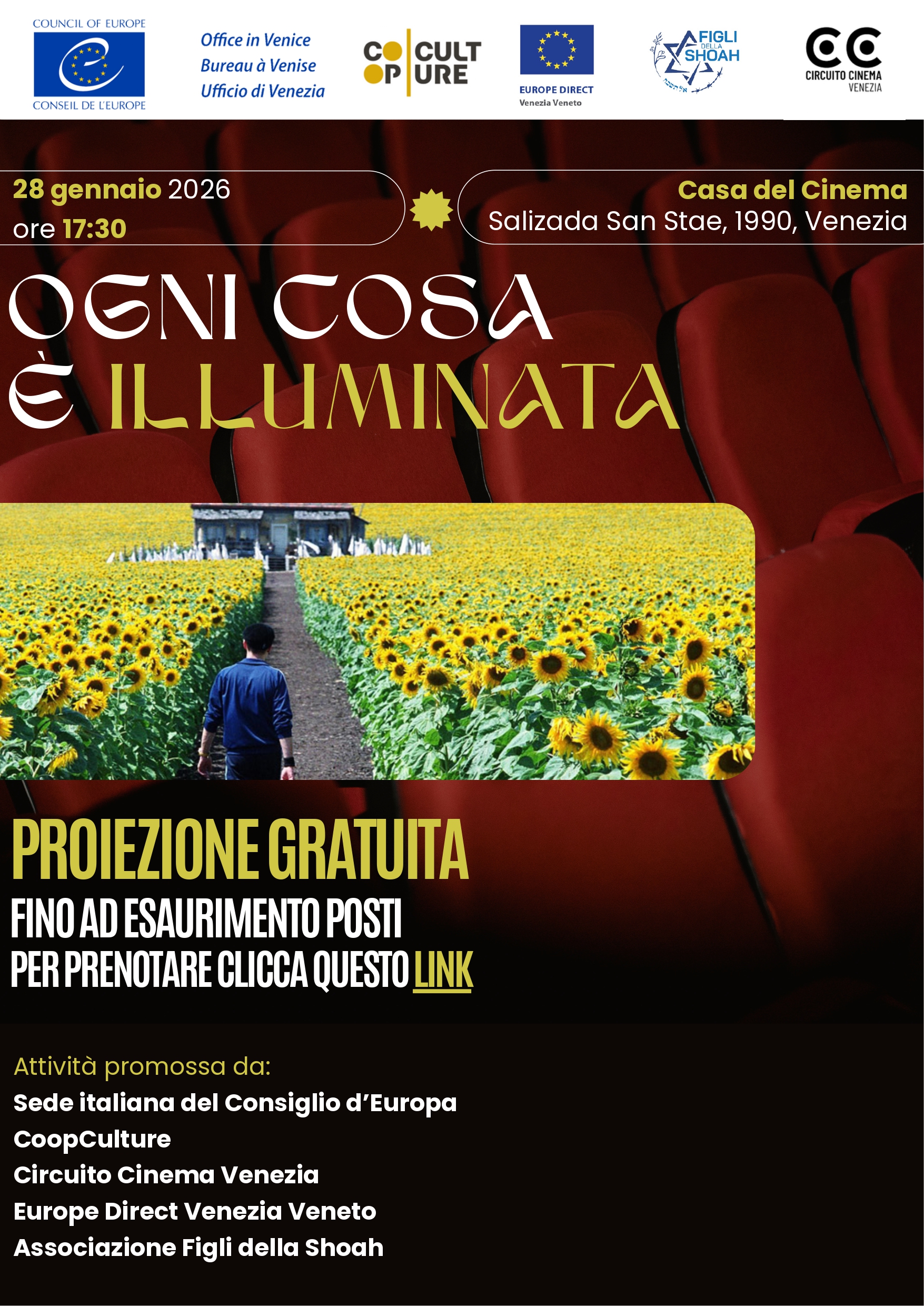 Proiezione del film "Ogni cosa è illuminata" - Venezia